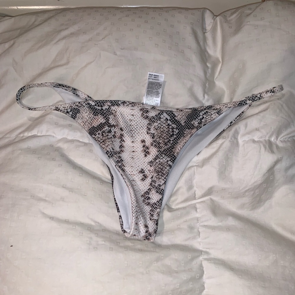Pacsun snakeskin cheeky bikini bottoms